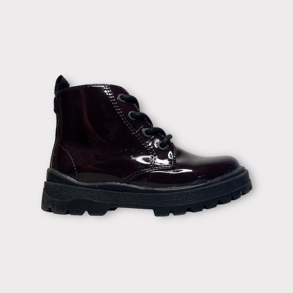 Zara Plum Combat Boots - Picture 2 of 7